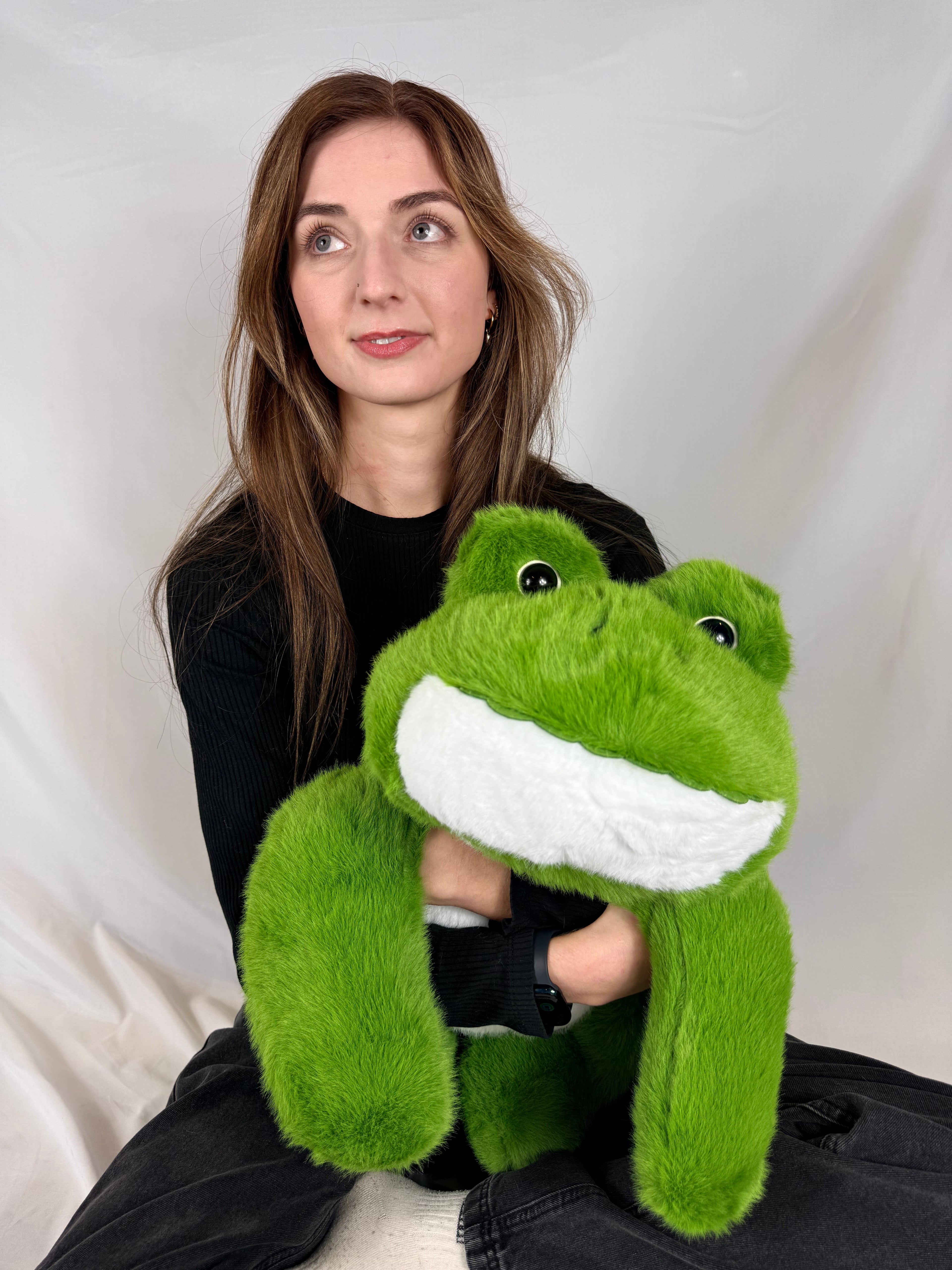 60cm Weighted Frog Plush Toy Soft Green Plush Australia