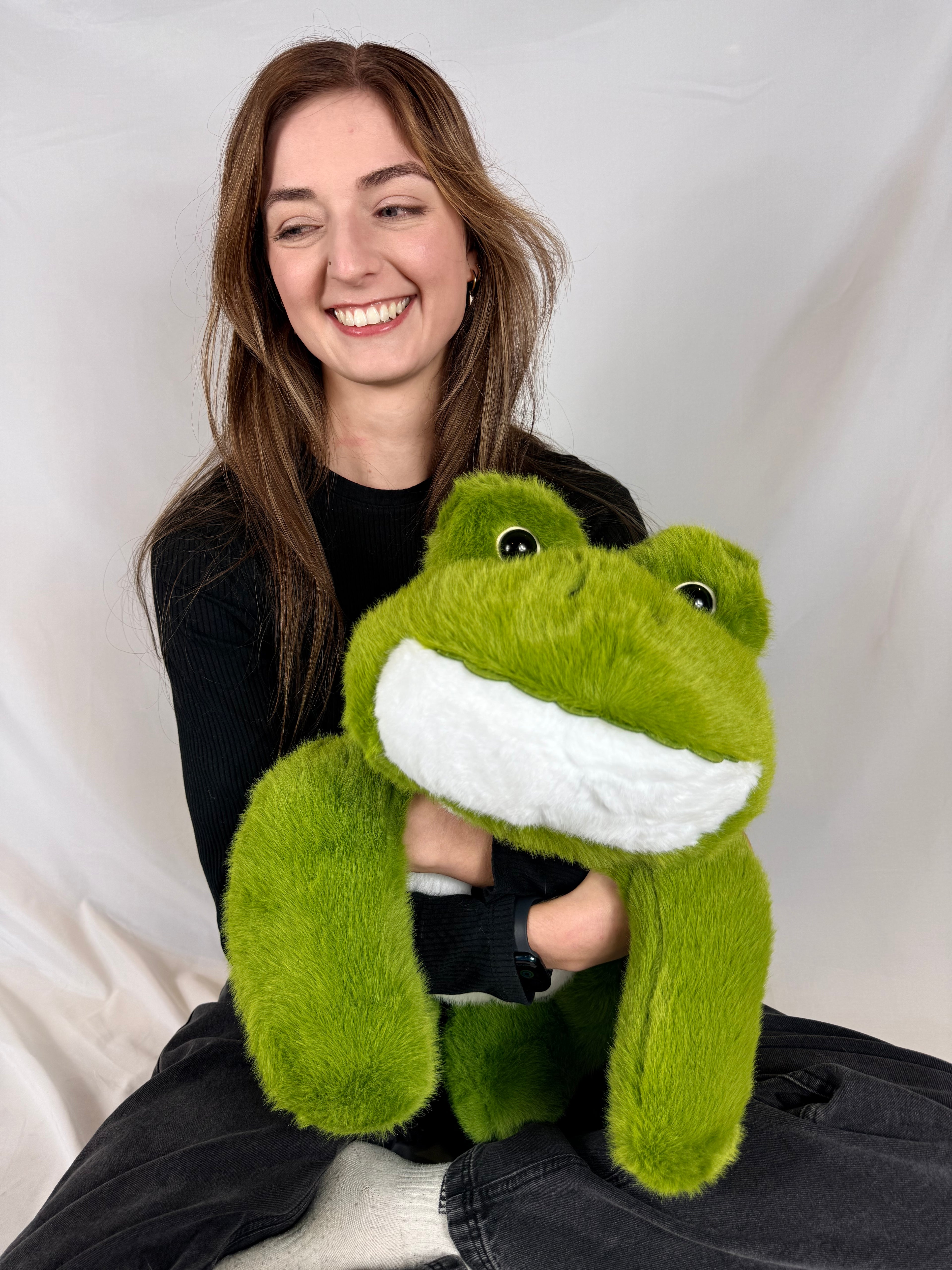 60cm Weighted Frog Plush Toy Soft Green Plush Australia