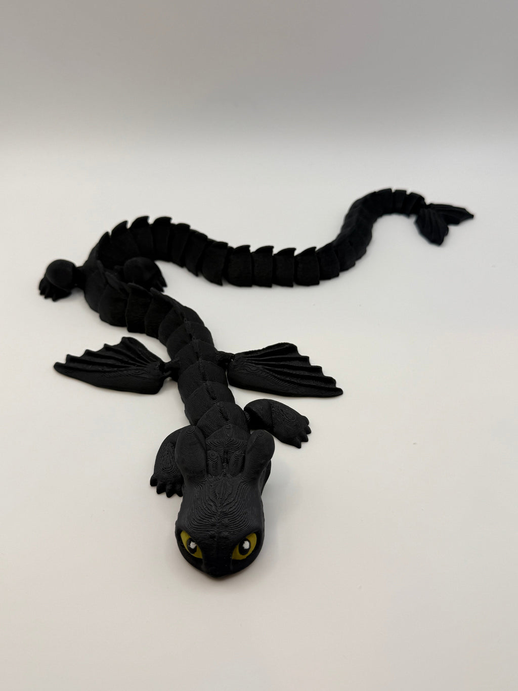 Articulated Black Dragon Fidget Toy