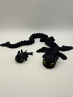 Articulated Black Dragon Fidget Toy