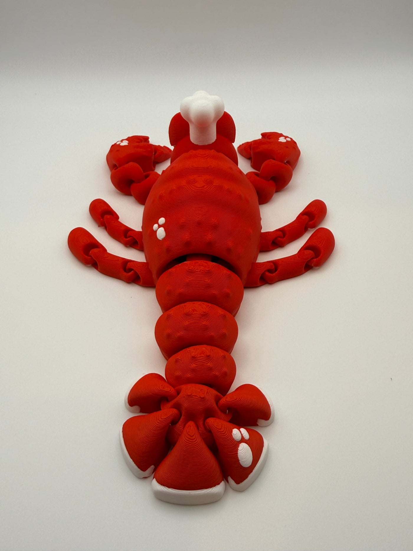 Articulated Red Lobster Fidget Toy with Chef Hat