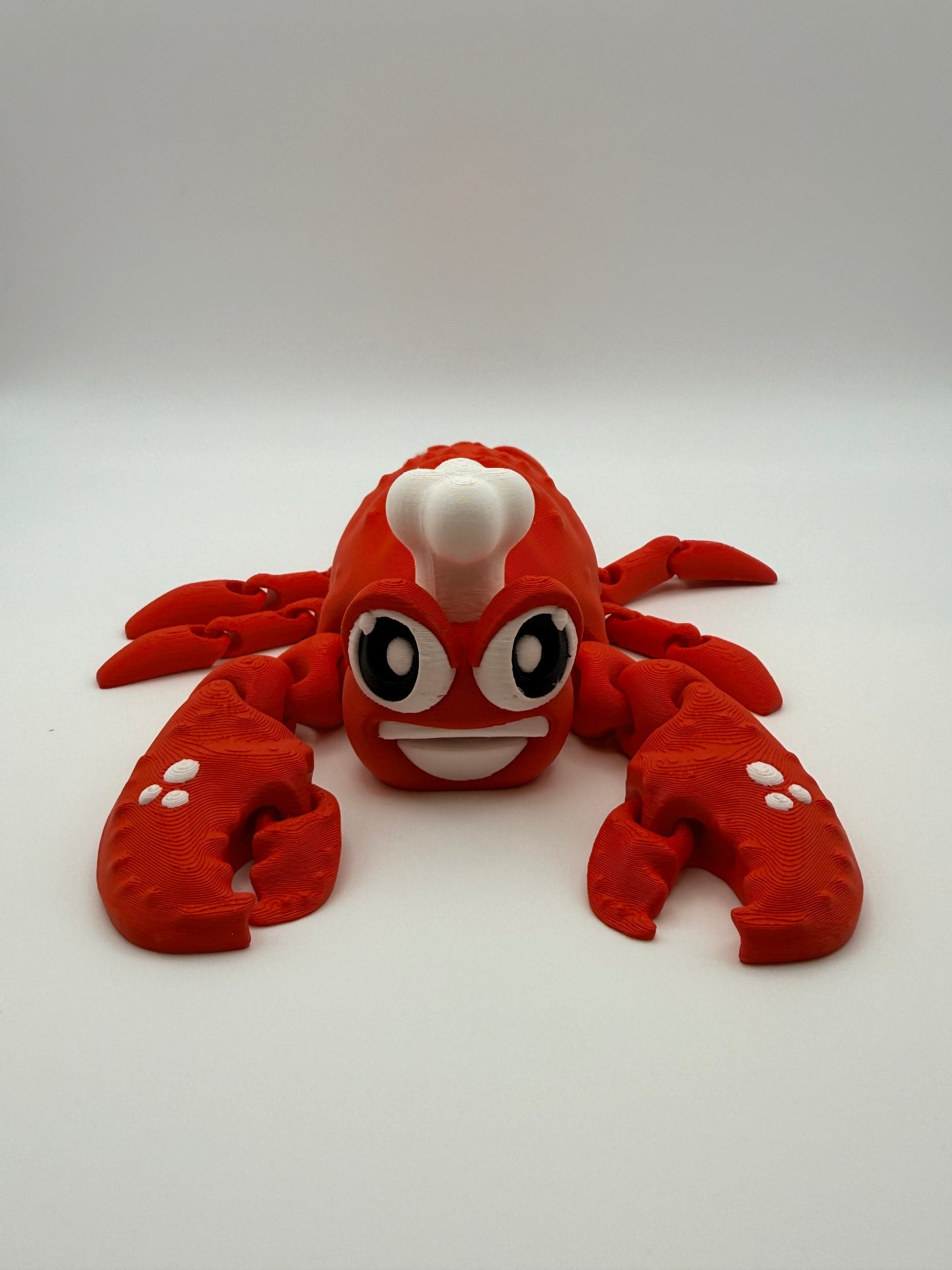 Articulated Red Lobster Fidget Toy with Chef Hat
