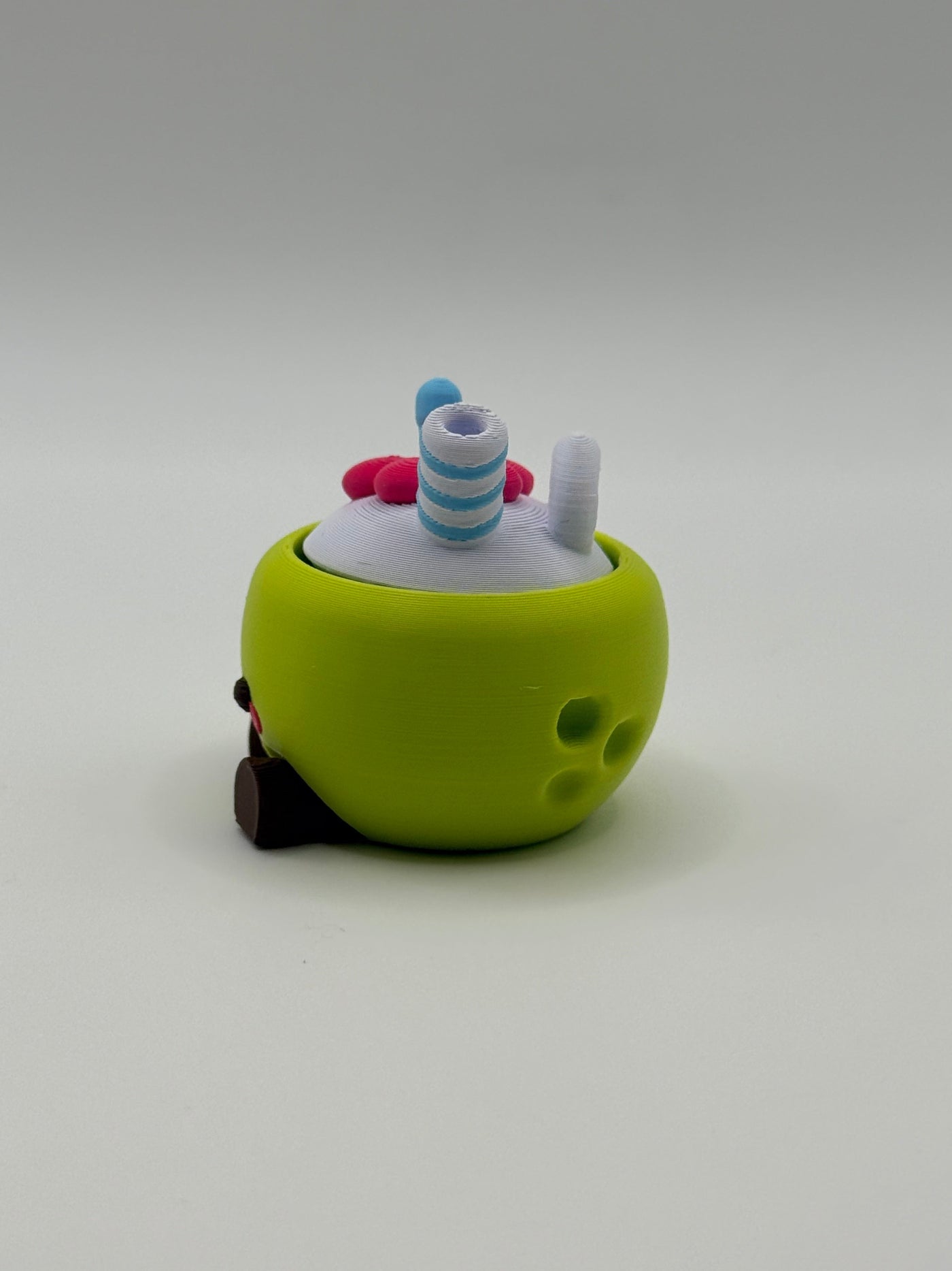 Green Coconut Fidget Clicker Keychain