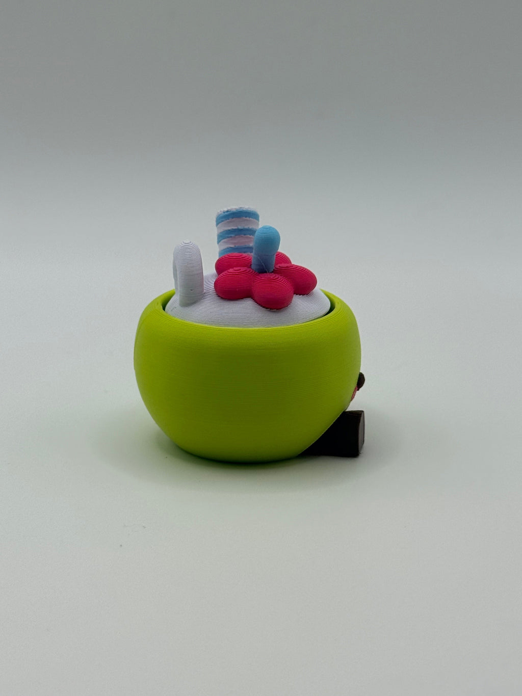 Green Coconut Fidget Clicker Keychain