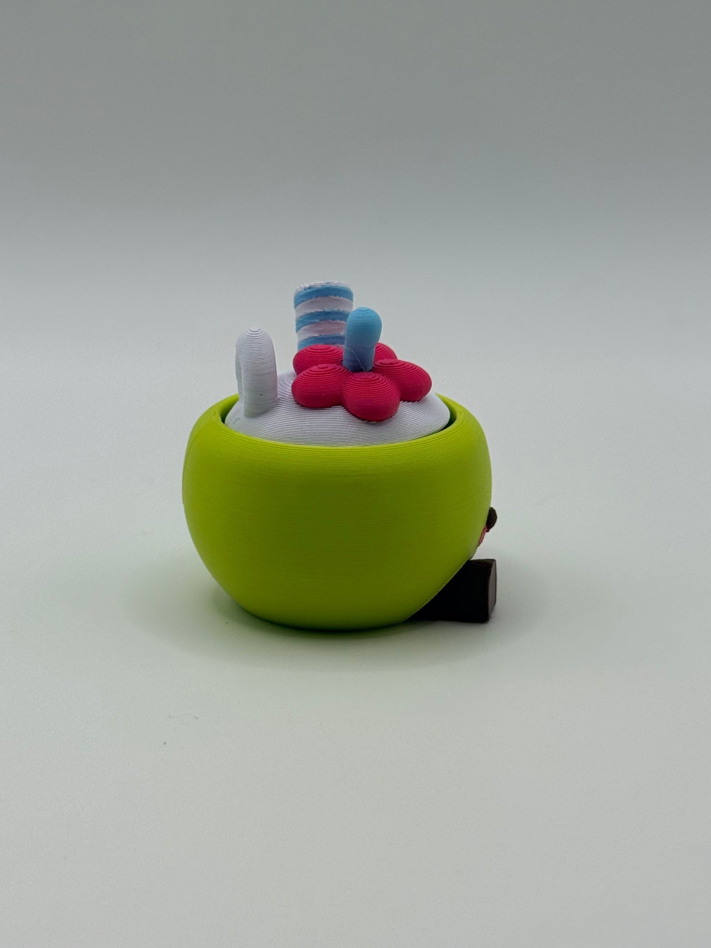 Green Coconut Fidget Clicker Keychain