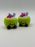 Green Coconut Fidget Clicker Keychain