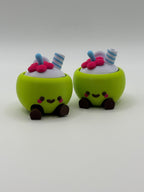 Green Coconut Fidget Clicker Keychain