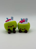 Green Coconut Fidget Clicker Keychain