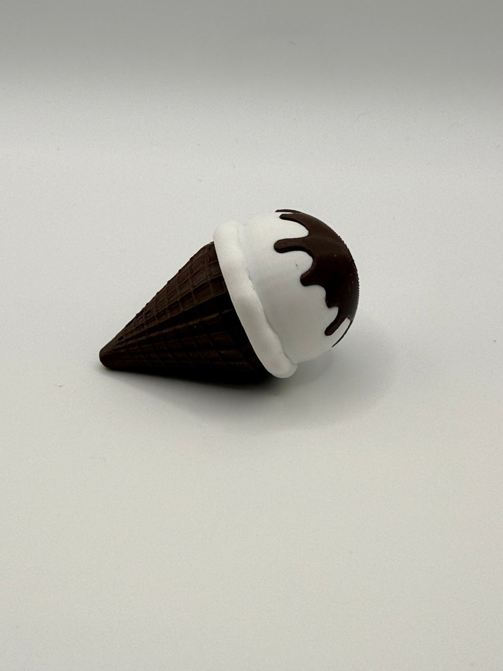 Ice Cream Cone Fidget Clicker Keychain