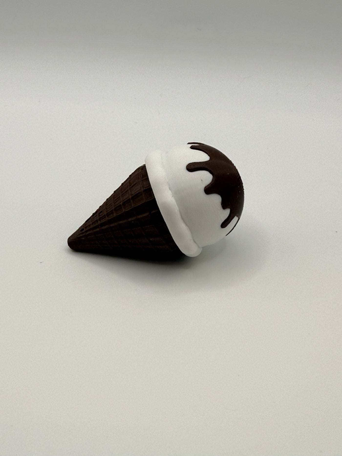 Ice Cream Cone Fidget Clicker Keychain