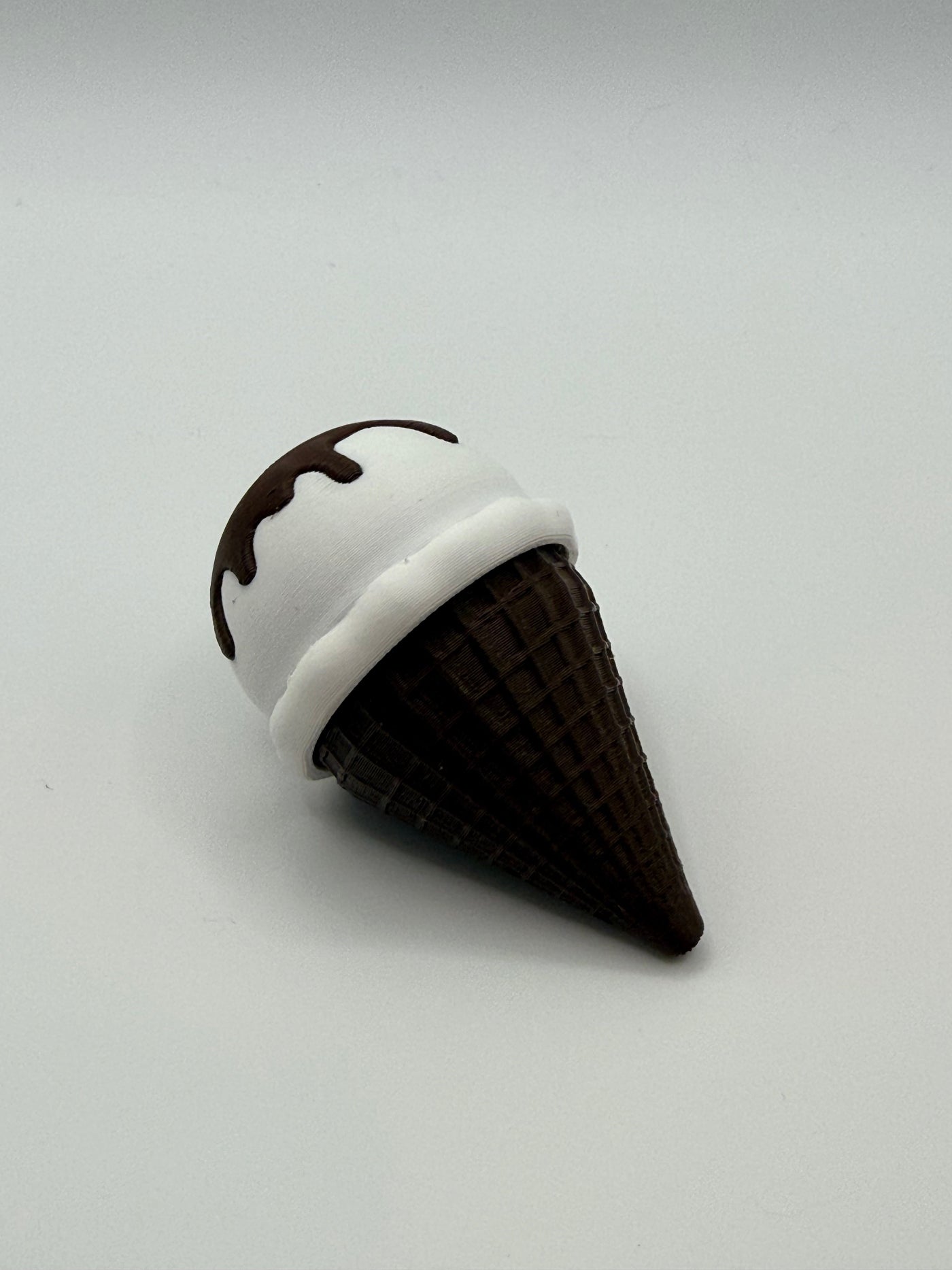 Ice Cream Cone Fidget Clicker Keychain