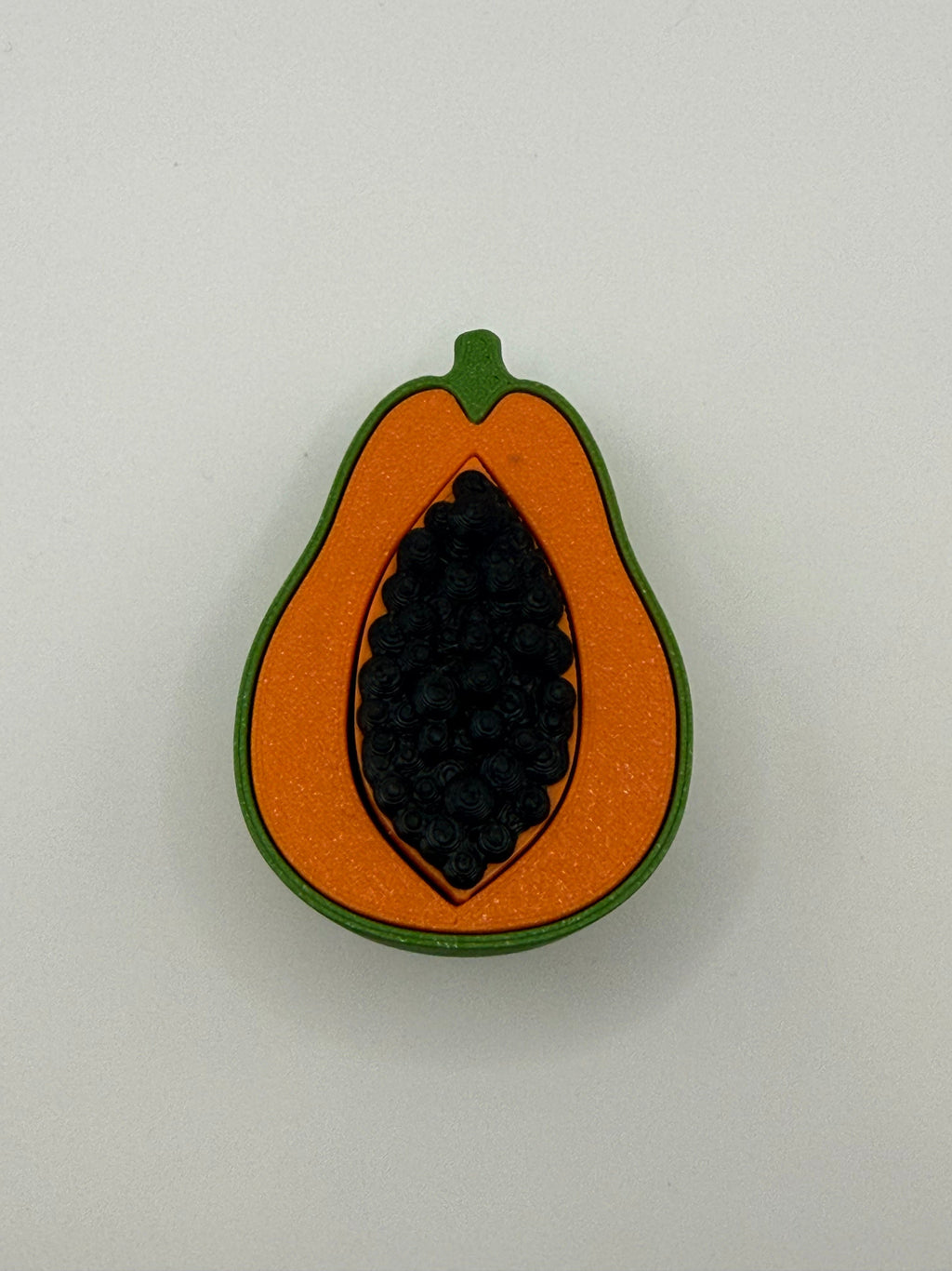 Papaya Fruit Fidget Clicker Keychain