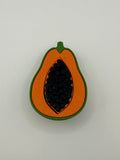 Papaya Fruit Fidget Clicker Keychain