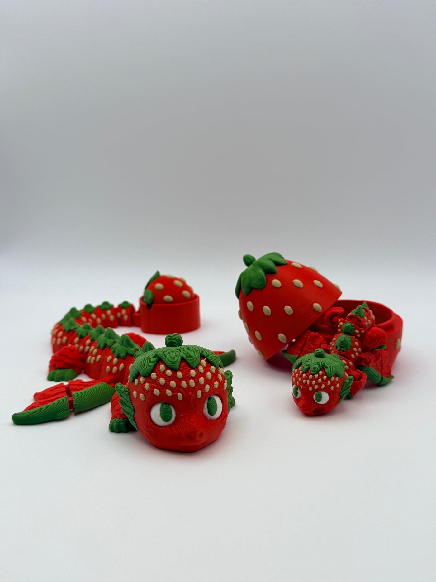 Articulated Strawberry Dragon Fidget Toy