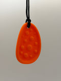 Orange Large Worry Stone Chewlery Necklace