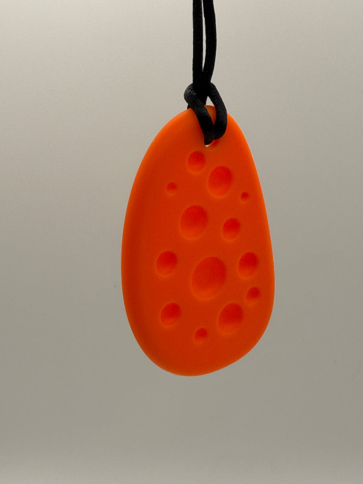 Orange Large Worry Stone Chewlery Necklace