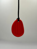 Medium Red Worry Stone Chewlery Necklace