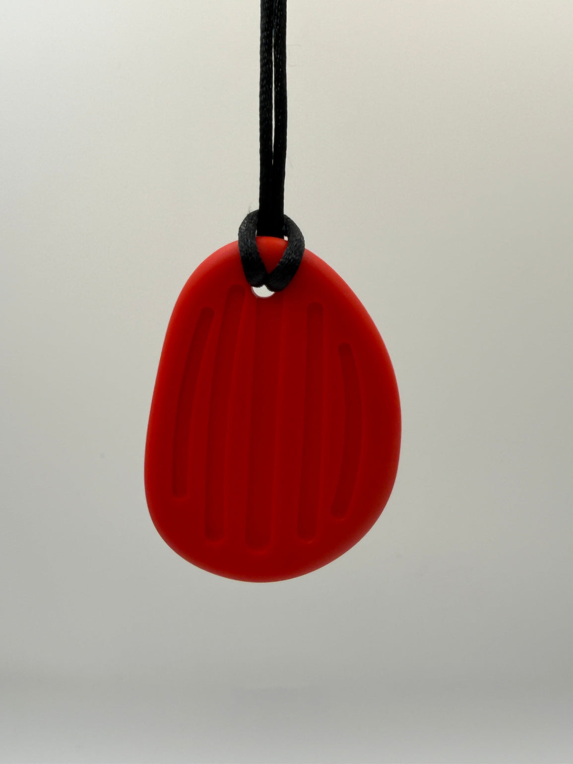 Medium Red Worry Stone Chewlery Necklace