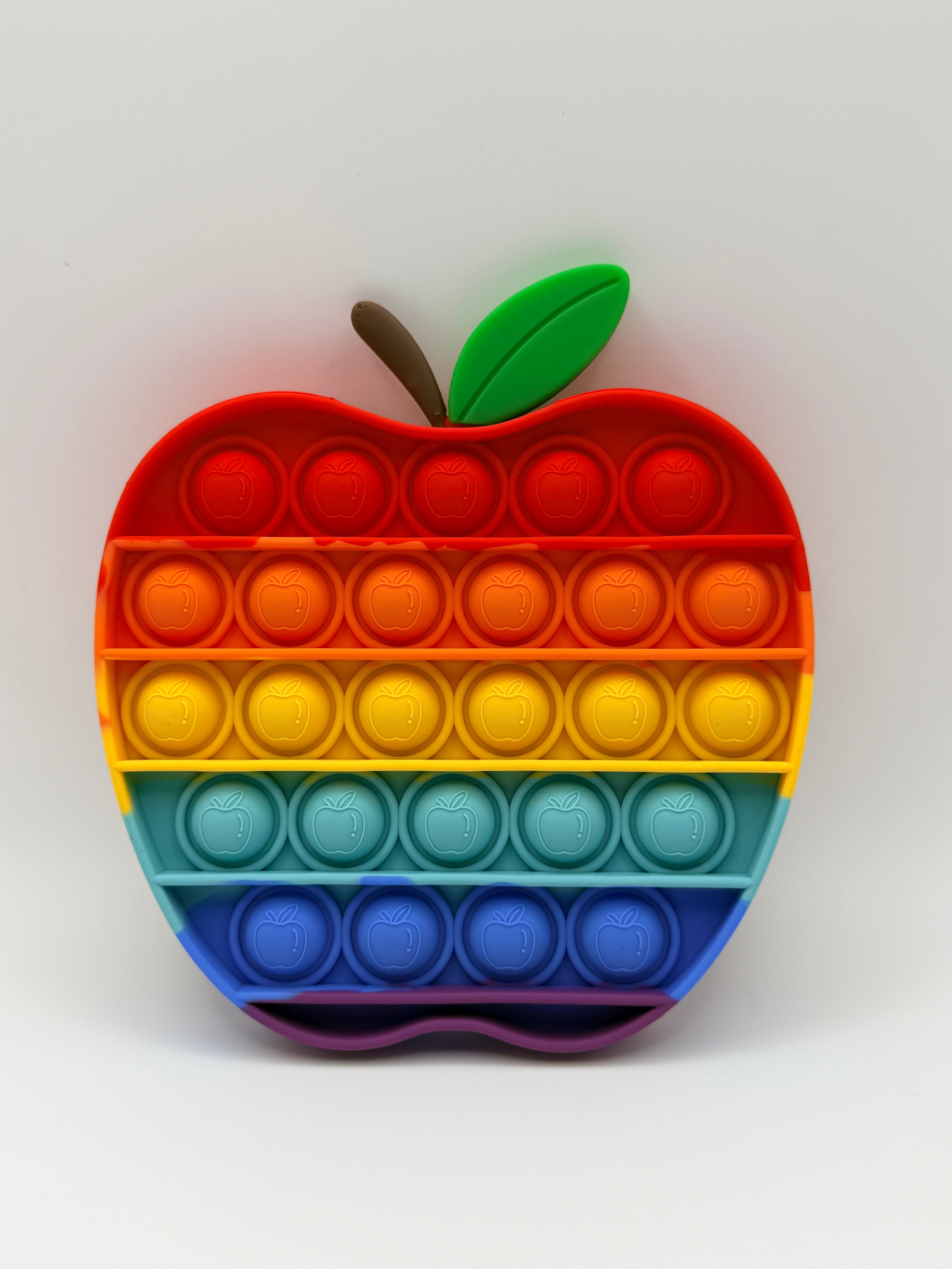 Rainbow Apple Pop It Fidget Toy