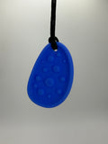 Blue Large Worry Stone Chewlery Necklace
