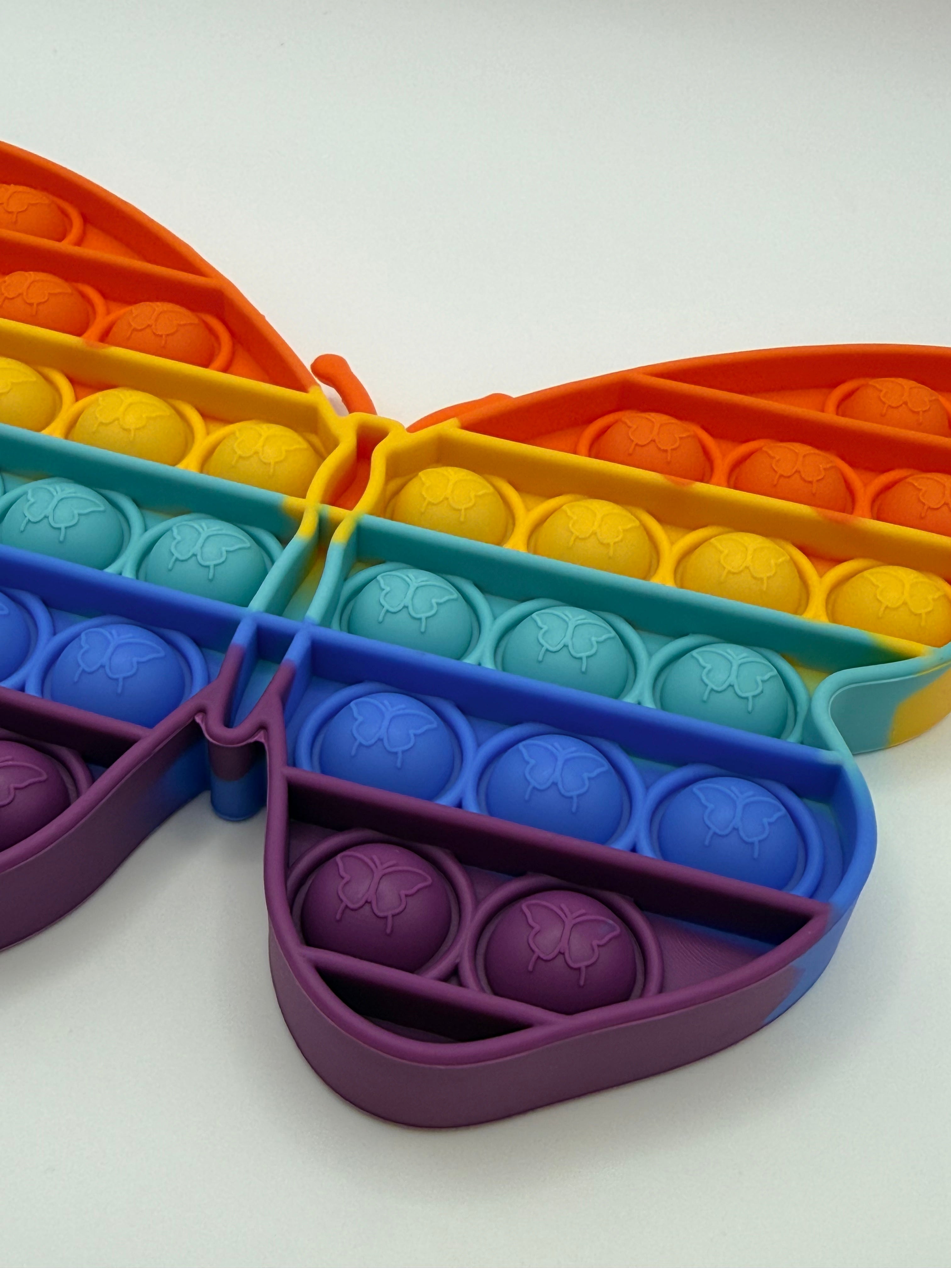 Rainbow Butterfly Shaped Pop It Fidget Toy