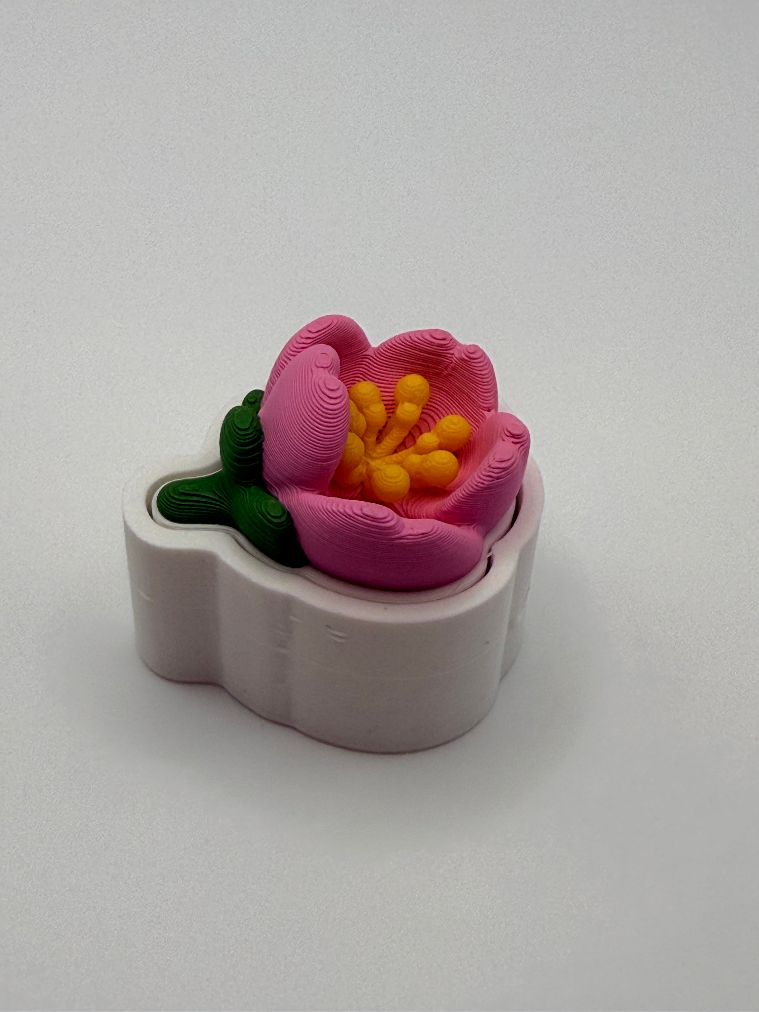 Cherry Blossom Fidget Clicker Keychain