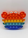 Rainbow Crab Shaped Pop It Fidget Toy