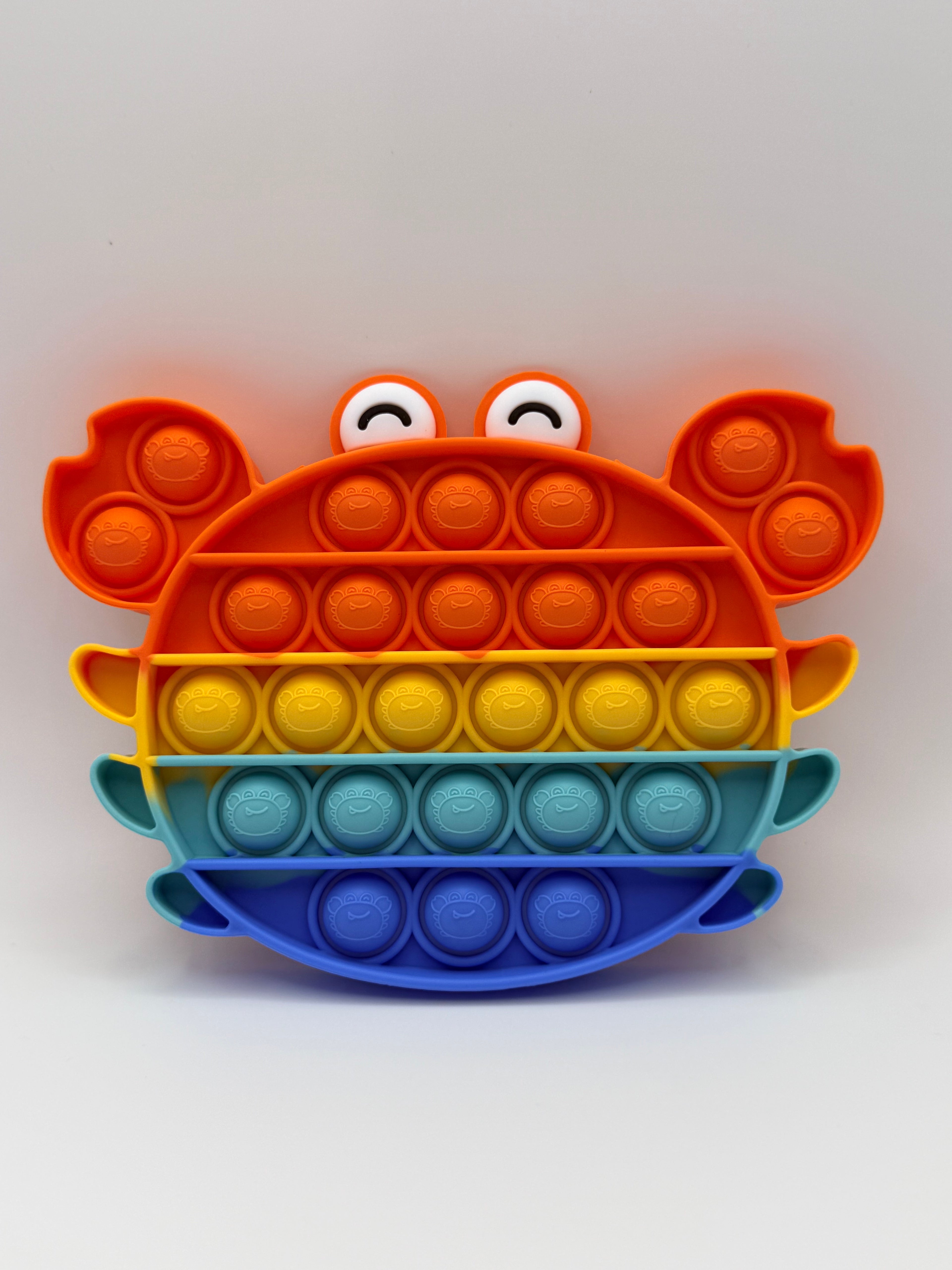 Rainbow Crab Shaped Pop It Fidget Toy