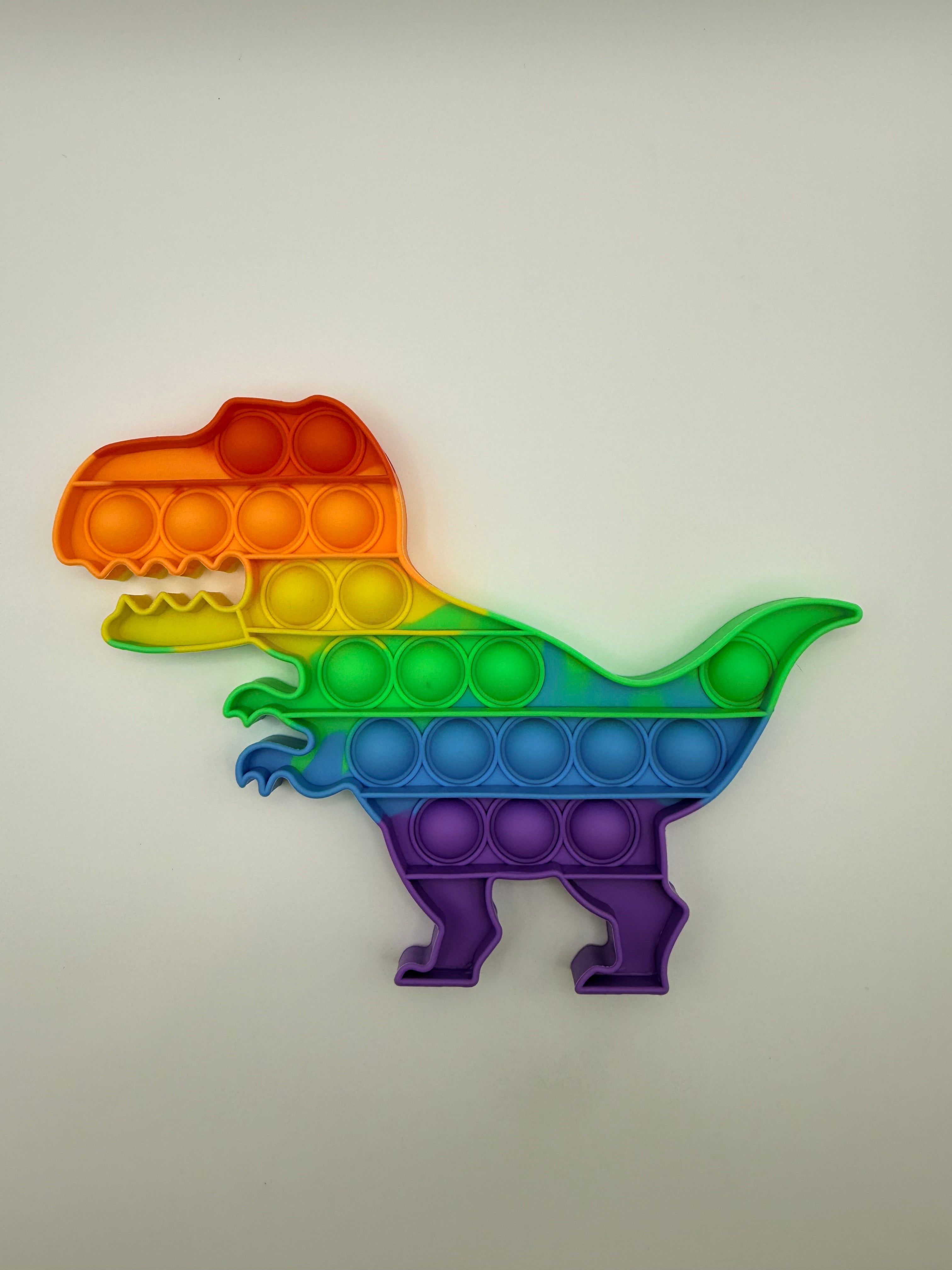 Rainbow T-Rex Pop It Fidget Toy
