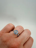 Circular Evil Eye Spinner Fidget Ring