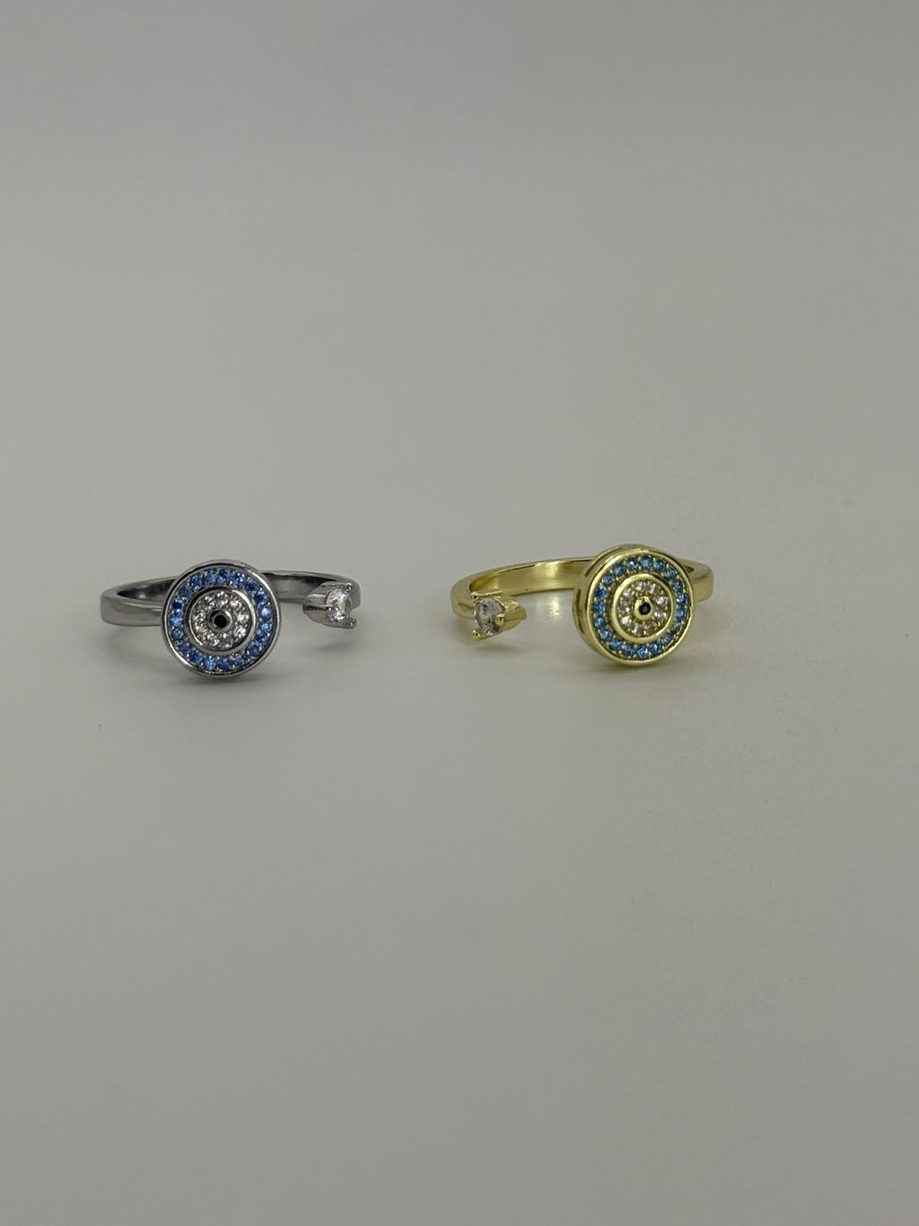 Circular Evil Eye Spinner Fidget Ring