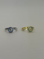 Circular Evil Eye Spinner Fidget Ring