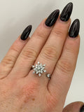 Frosted Snowflake Spinner Fidget Ring