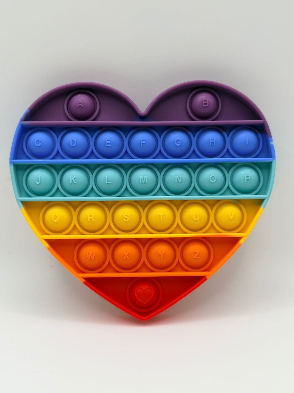 Silicone Heart Alphabet Pop It