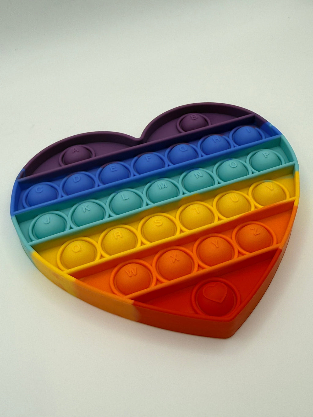 Silicone Heart Alphabet Pop It
