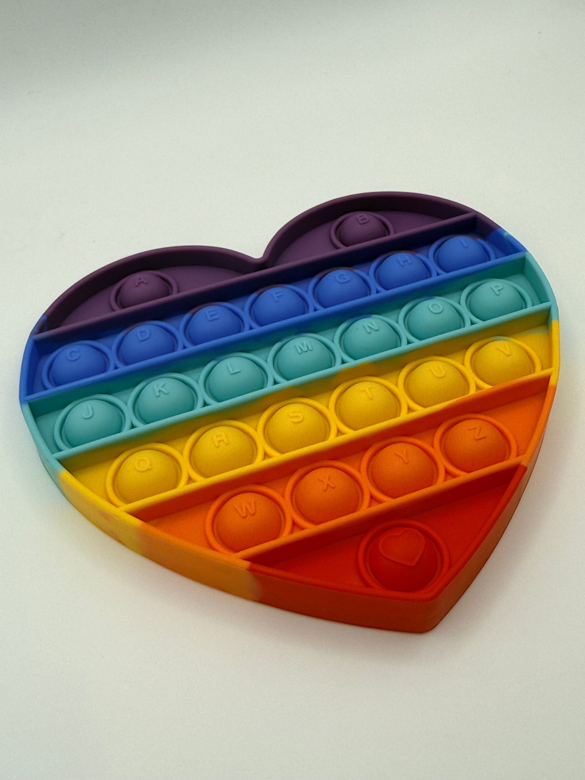 Silicone Heart Alphabet Pop It