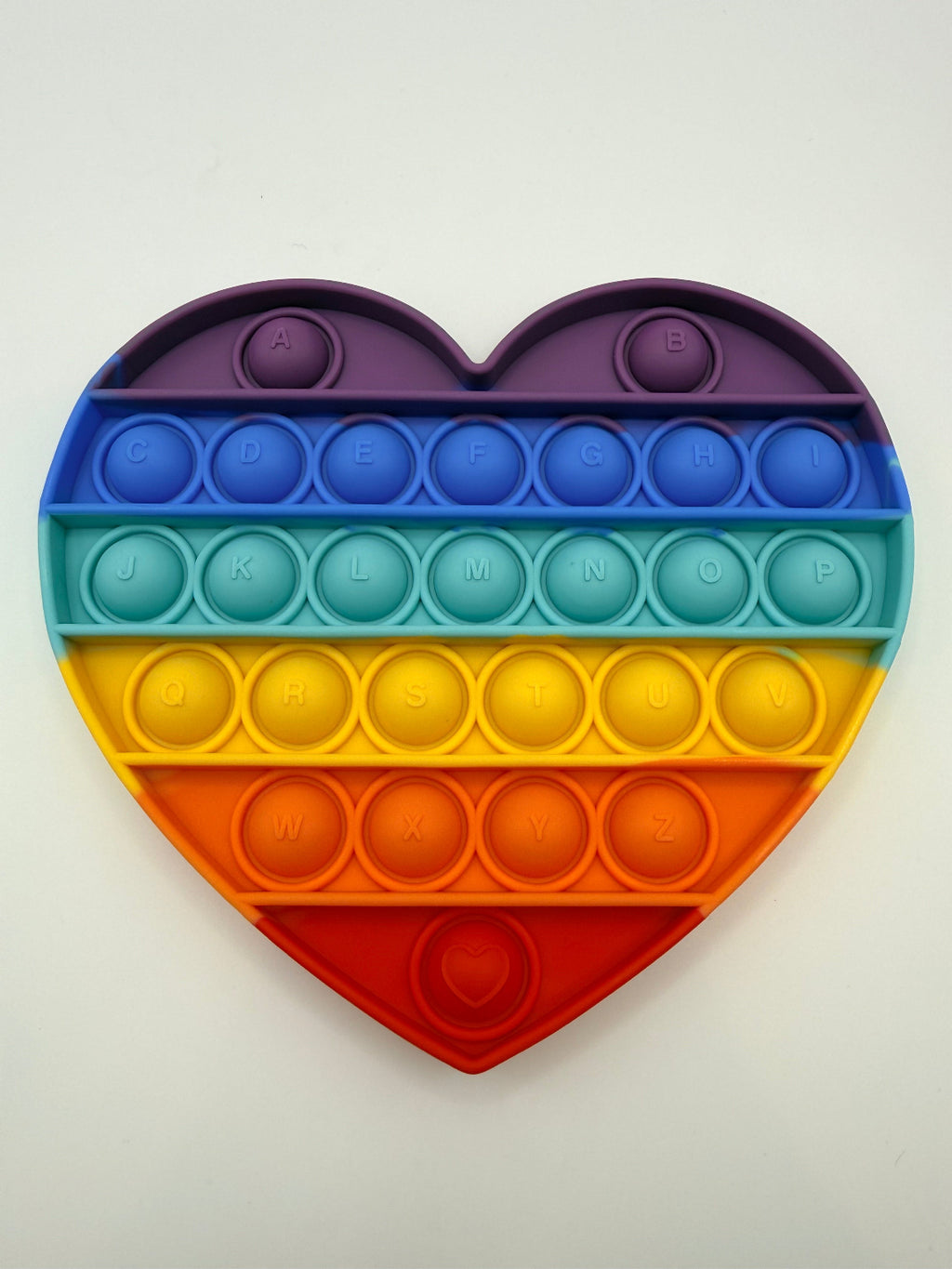 Silicone Heart Alphabet Pop It