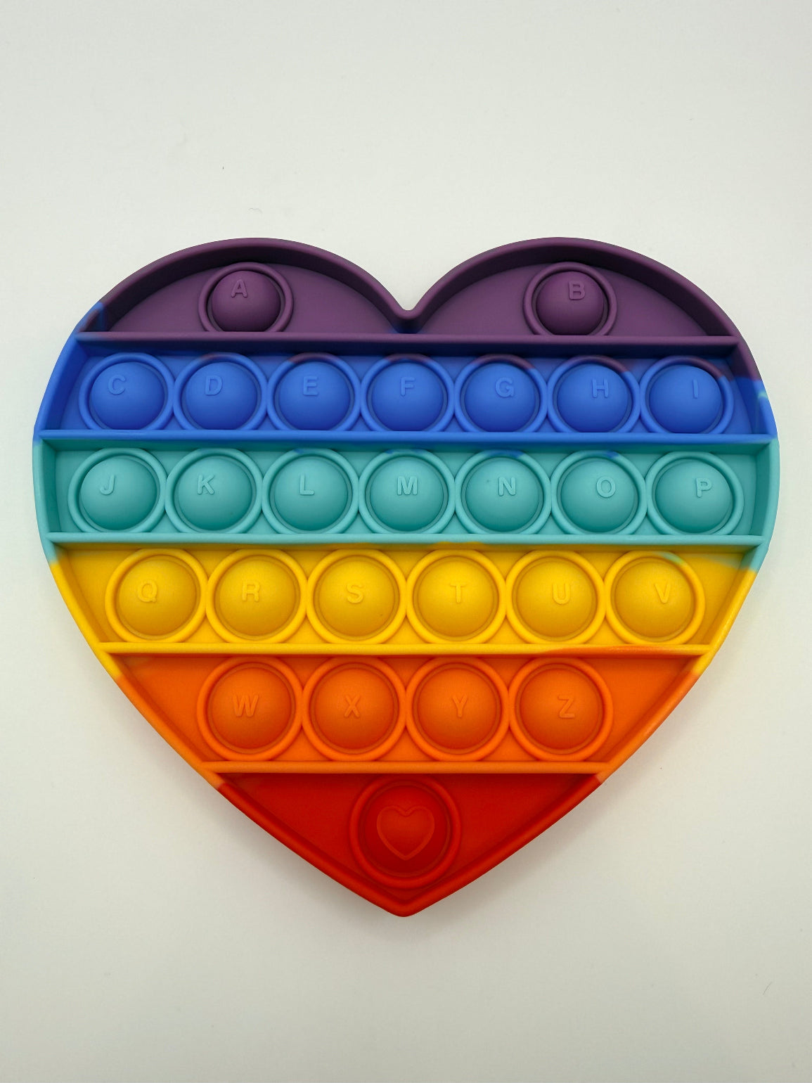 Silicone Heart Alphabet Pop It