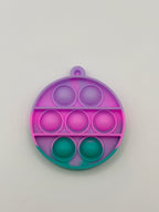 Mini Pop It Keychain Fidget Toy Assorted Shapes & Colours