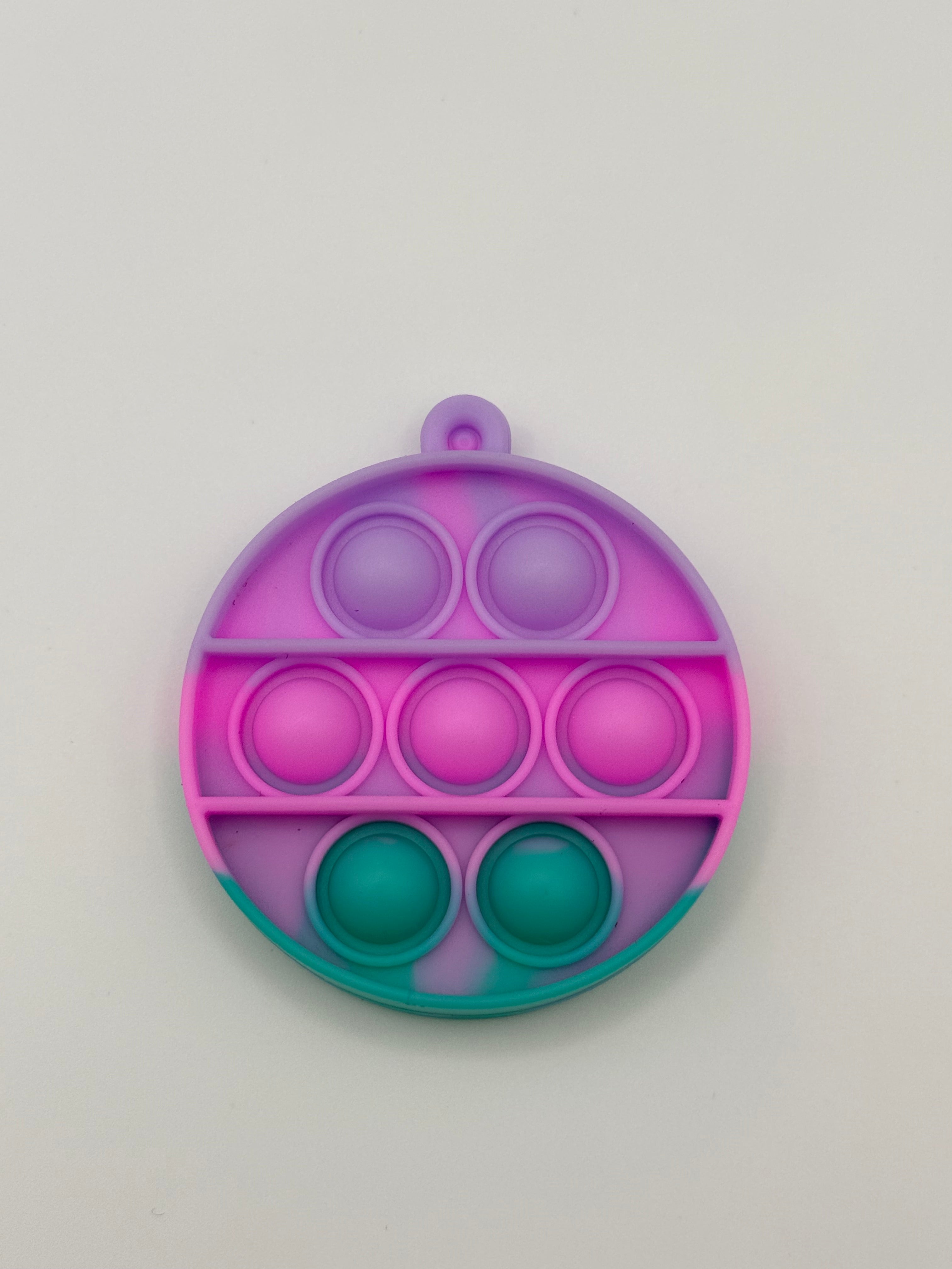 Mini Pop It Keychain Fidget Toy Assorted Shapes & Colours