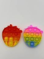 Mini Pop It Keychain Fidget Toy Assorted Shapes & Colours