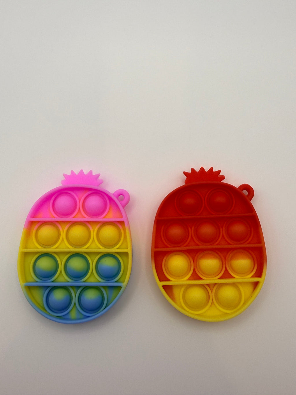 Mini Pop It Keychain Fidget Toy Assorted Shapes & Colours