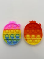 Mini Pop It Keychain Fidget Toy Assorted Shapes & Colours