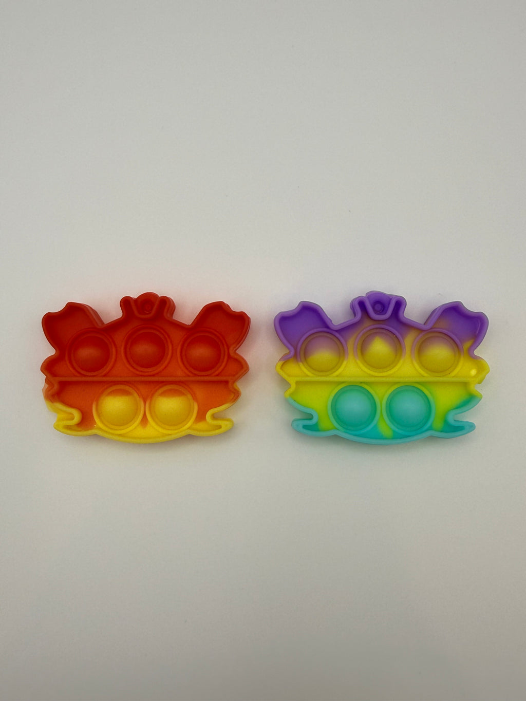 Mini Pop It Keychain Fidget Toy Assorted Shapes & Colours