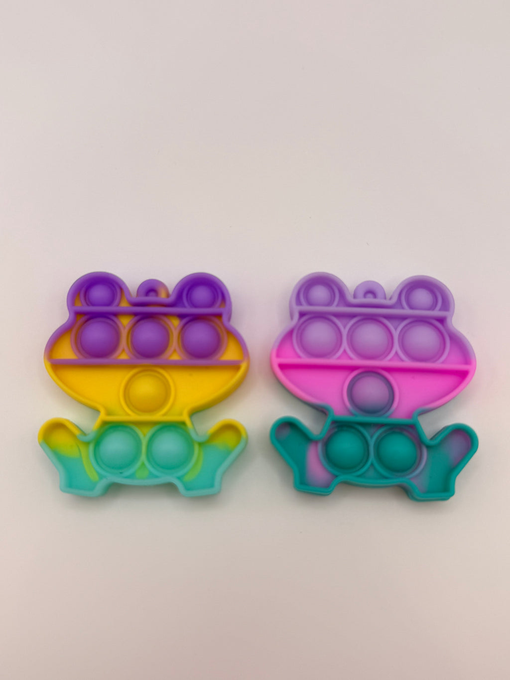 Mini Pop It Keychain Fidget Toy Assorted Shapes & Colours