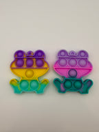 Mini Pop It Keychain Fidget Toy Assorted Shapes & Colours