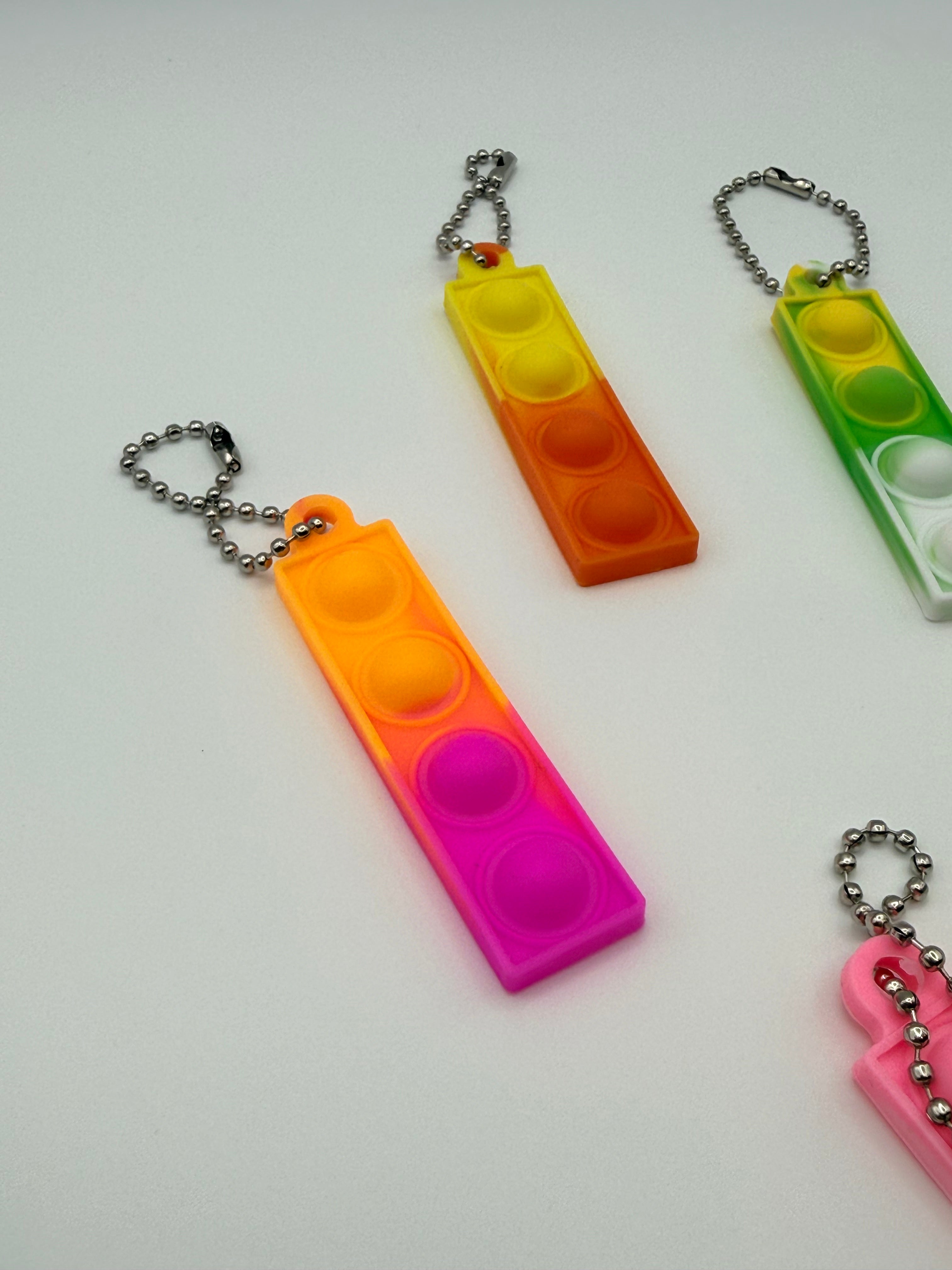 Mini Pop It Keychain Fidget Toy