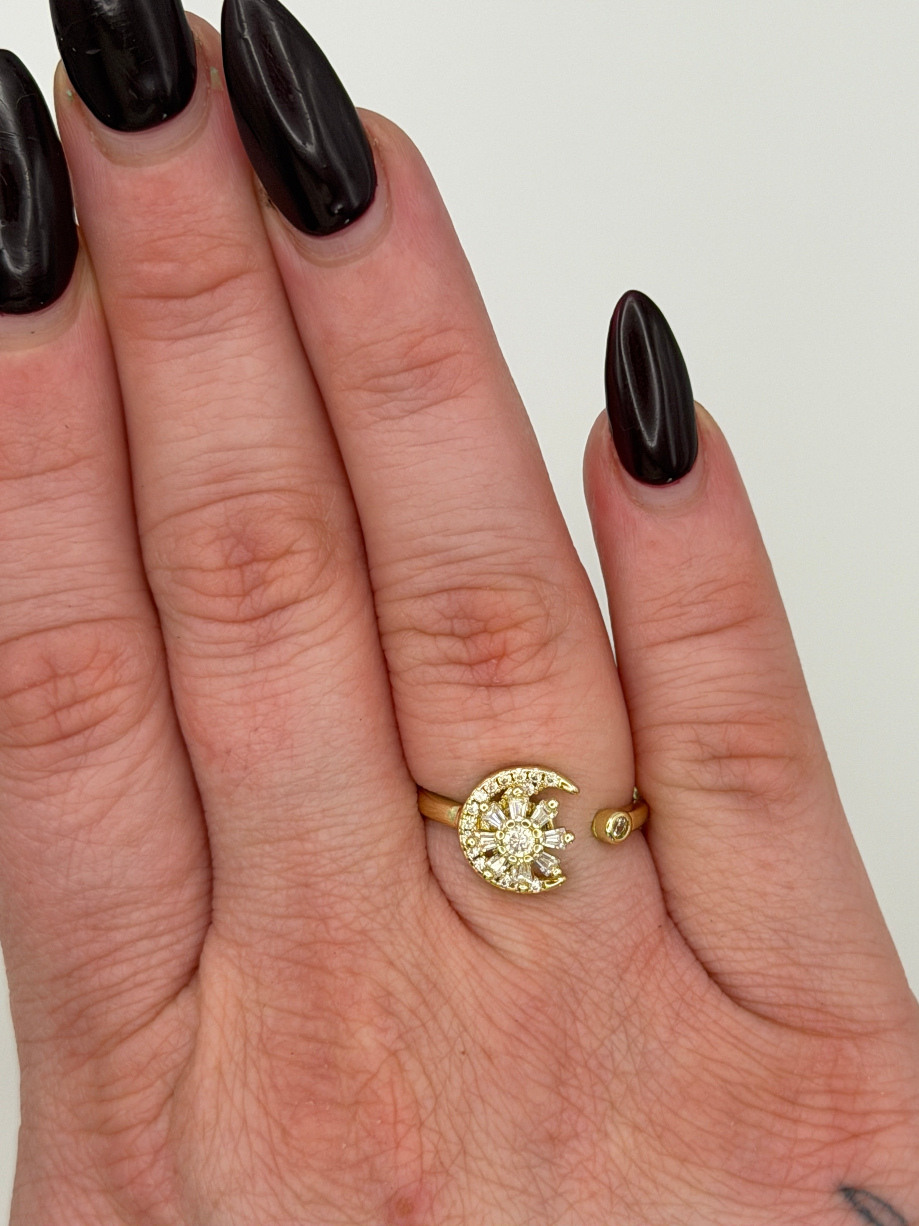 Moon Spinner Fidget Ring