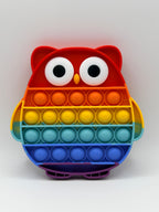 Rainbow Owl Shaped Pop It Fidget Toy
