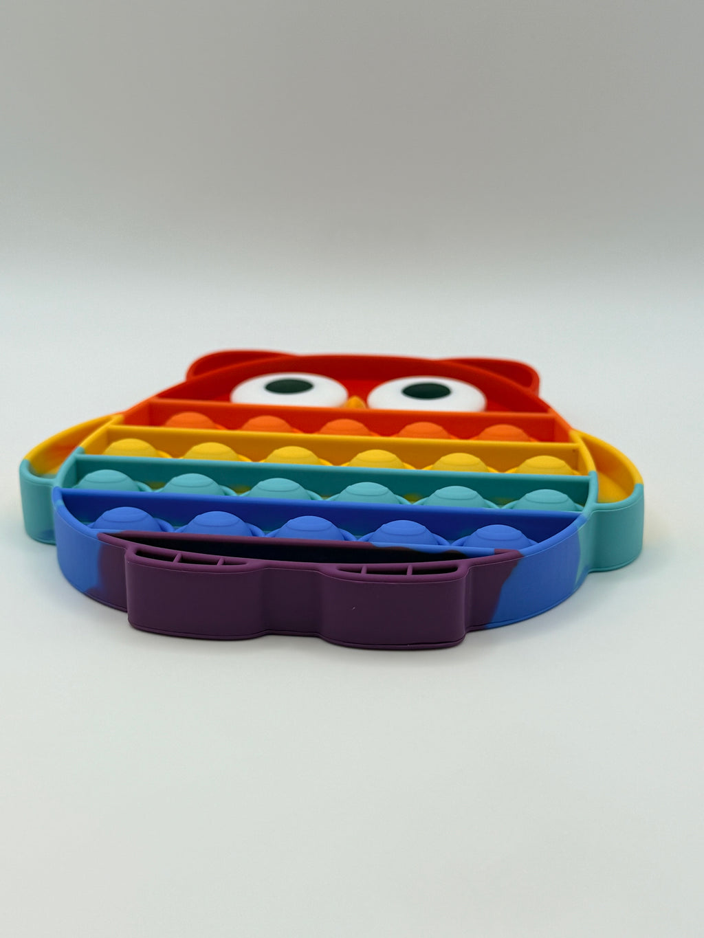 Rainbow Owl Shaped Pop It Fidget Toy